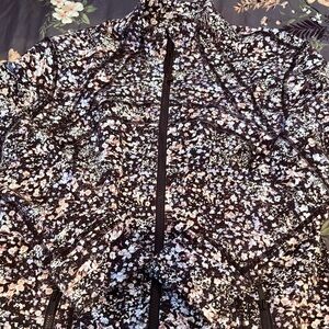 lululemon athletica Black and White Floral Bomber Jacket
